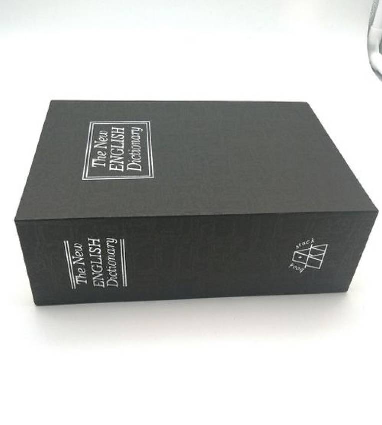 Coffre-fort de livre, tirelire cachée de dictionnaire secret, serrure à clé, étui à bijoux avec 2 clé 24 X 15,5 X 5,5 CM